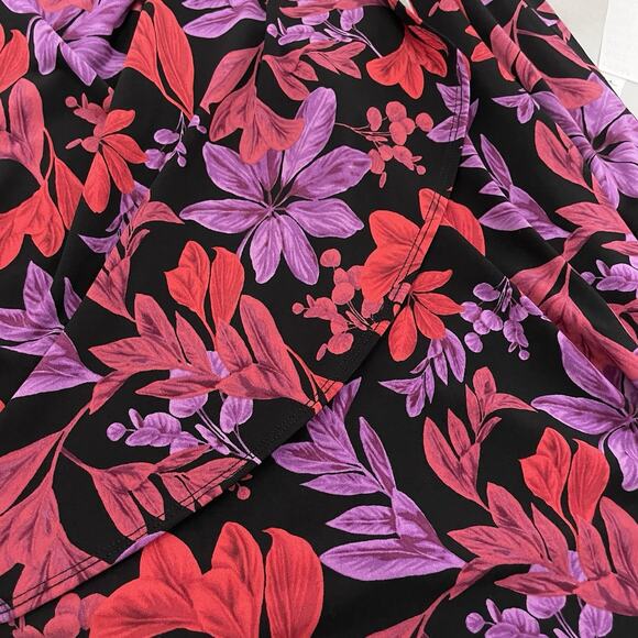 TOMMY BAHAMA Clara Faux Wrap Dress Size S Joyful Jewel Floral Slinky Knit EUC - Picture 7 of 11